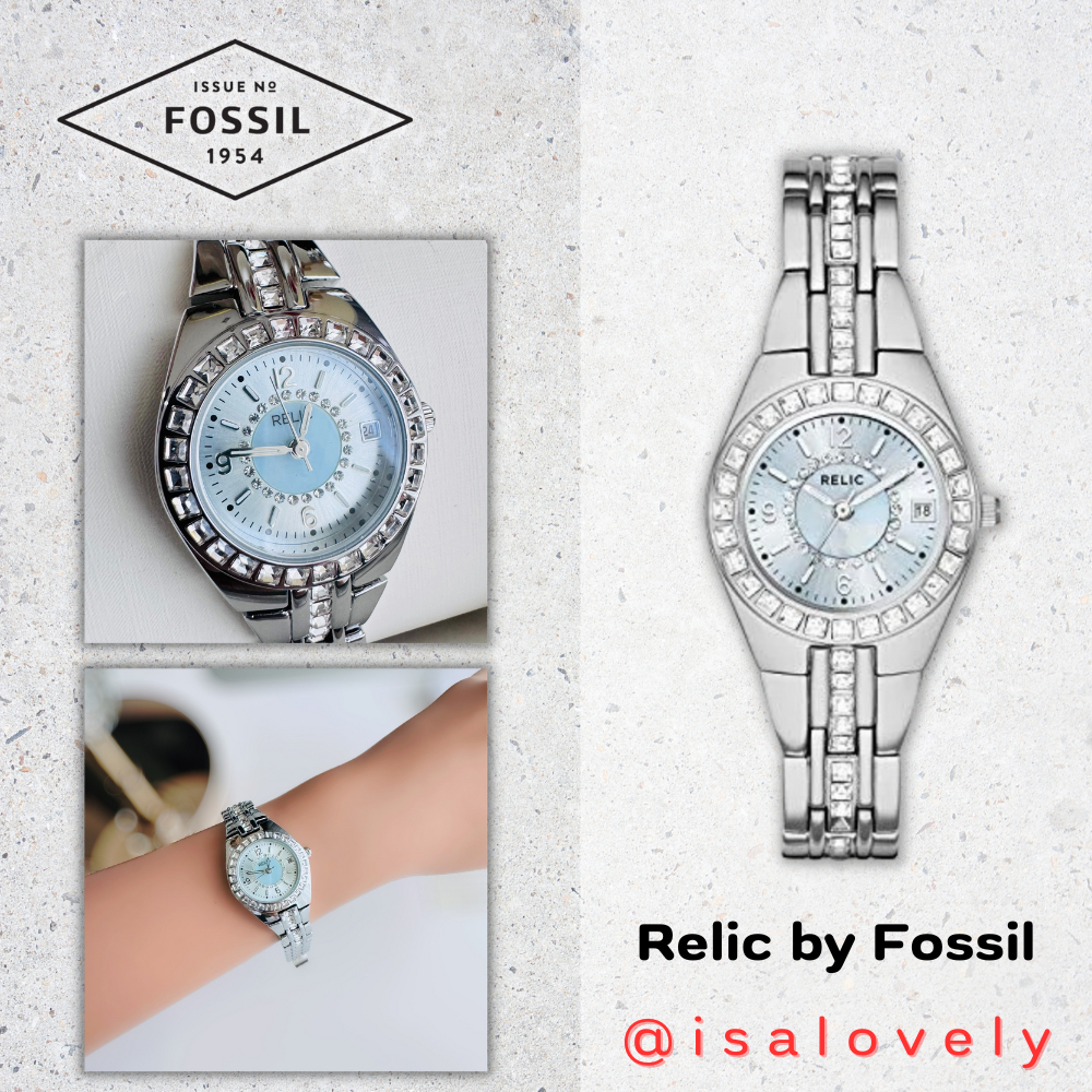 📌Isa Lovely Shop📌  Relic by Fossil Women's Queen's Court Quartz Stainless Steel Sport Watch ZR12161