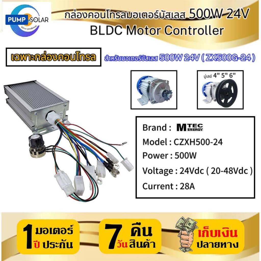 🚩โปรโมชั่นพิเศษ🚩 มอเตอร์บัสเลส DC 350W 500W ไฟระบบ 24V กล่องคอนโทรล  📌แถมฟรีโวลุ่ม 📌 DC MOTOR