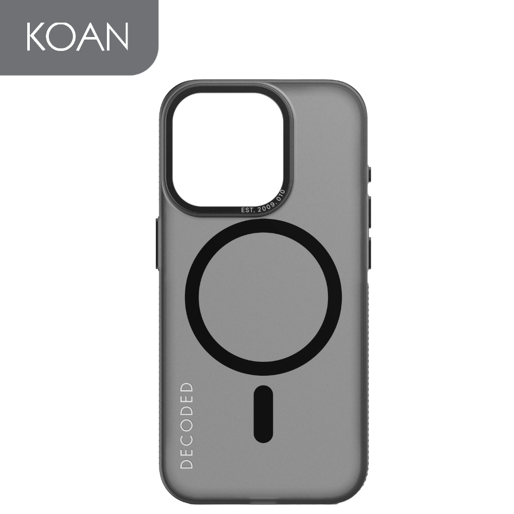 เคสมือถือ DECODED Transparent Backcover M@g for iP 15 Pro / 15 Pro Max- Black / Transparent