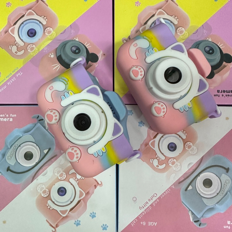 พร้อมส่ง🇹🇭 กล้องดิจิทัล ขนาดเล็ก หน้าจอ IPS 2.0 นิ้ว แบตเตอรี่ในตัว กรอบรูปน่ารัก พร้อมสายคล้องคอ สําหรับเด็ก รุ่นX6S X8