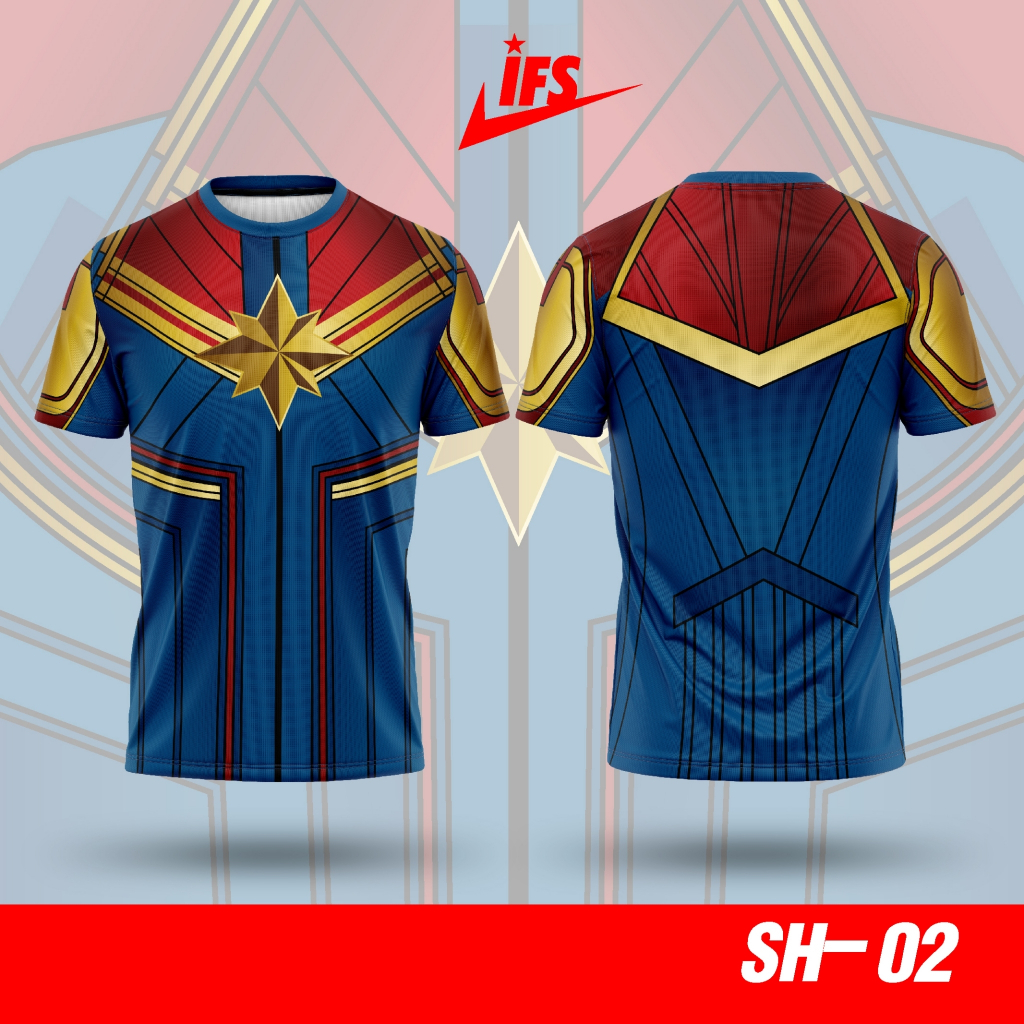 เสื้อยืดการ์ตูน มาร์เวล MARVEL Captain Marvel