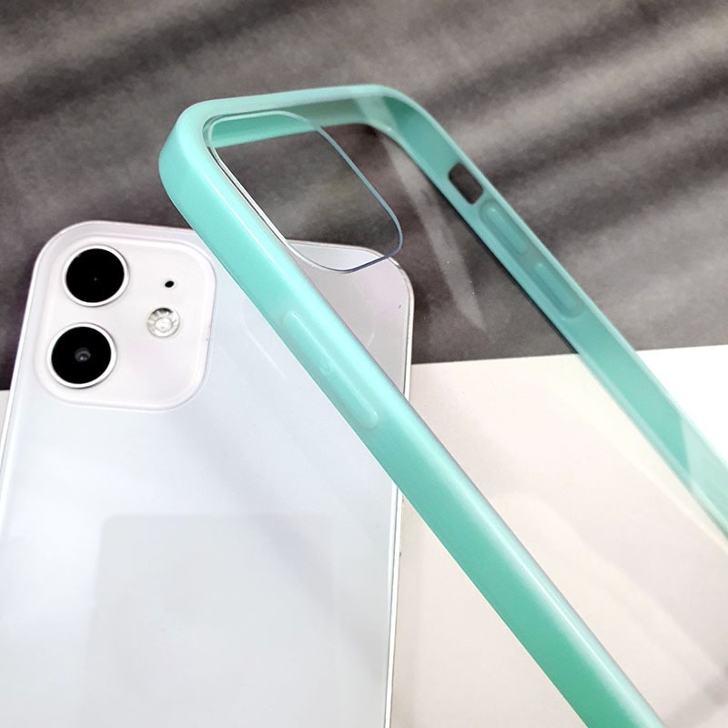 เคสวีโว่ V5 V7 V11i V20Pro Y19 Y31(2021) Y91/Y93/Y95 เคสใส TPU เคสนิ่มหลังแข็ง เคสขอบสี TPU ใสขอบสี