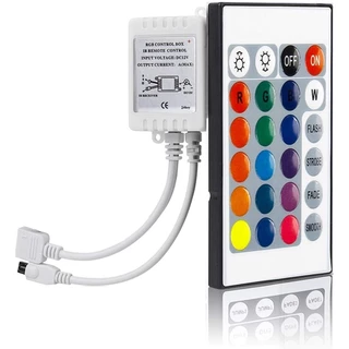 คอนโทรลเลอร์ RGB ไร้สาย 24 ปุ่ม หรี่ไฟได้ 12v