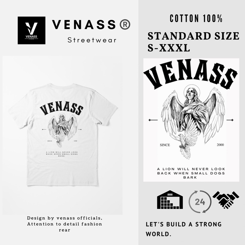 เสื้อยืดแขนสั้น ผ้าคอตตอล100% ขนาดใหญ่ ไซซ์ S-3Xl 100 รุ่น You’re the lion