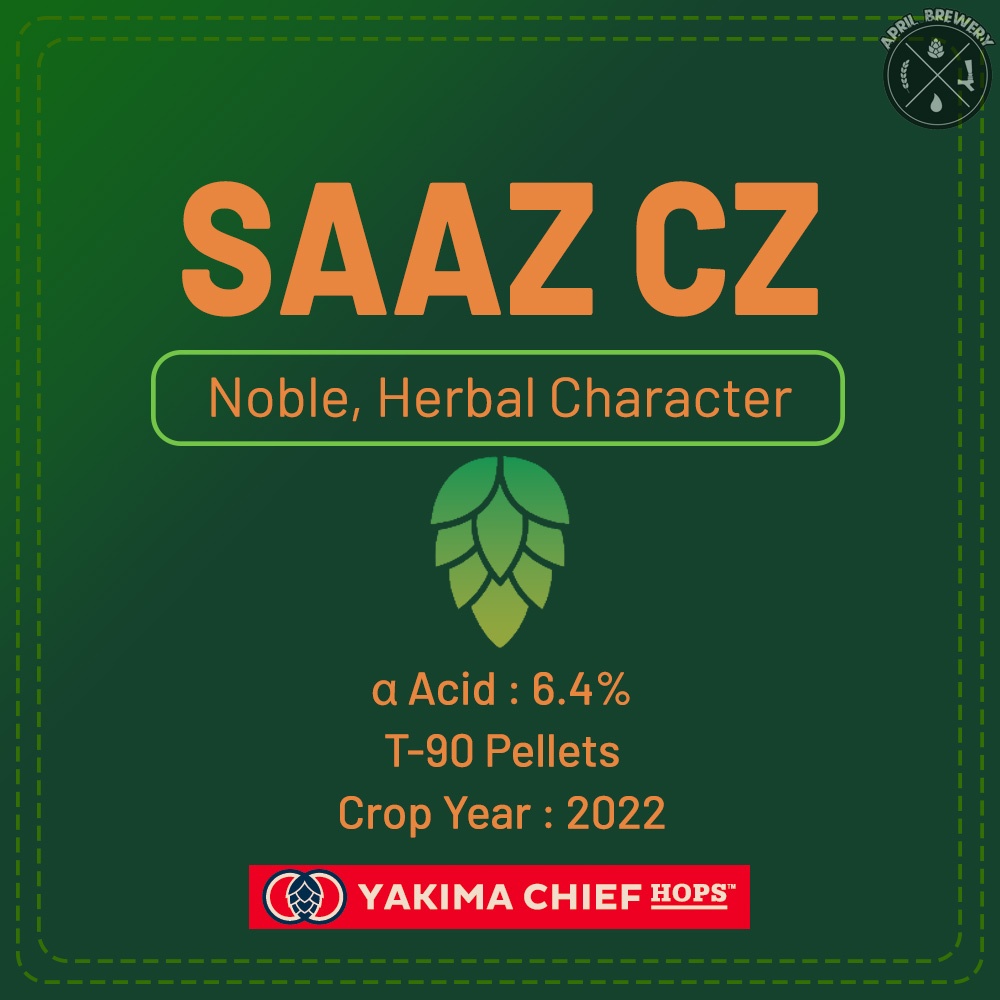 Saaz CZ Hops Pellets ฮอปส์ เพลลิท ทำเบียร์​ Pale Ale, IPA และอื่นๆ Homebrew Crop 2022 1oz [Yakima Chief Hops]