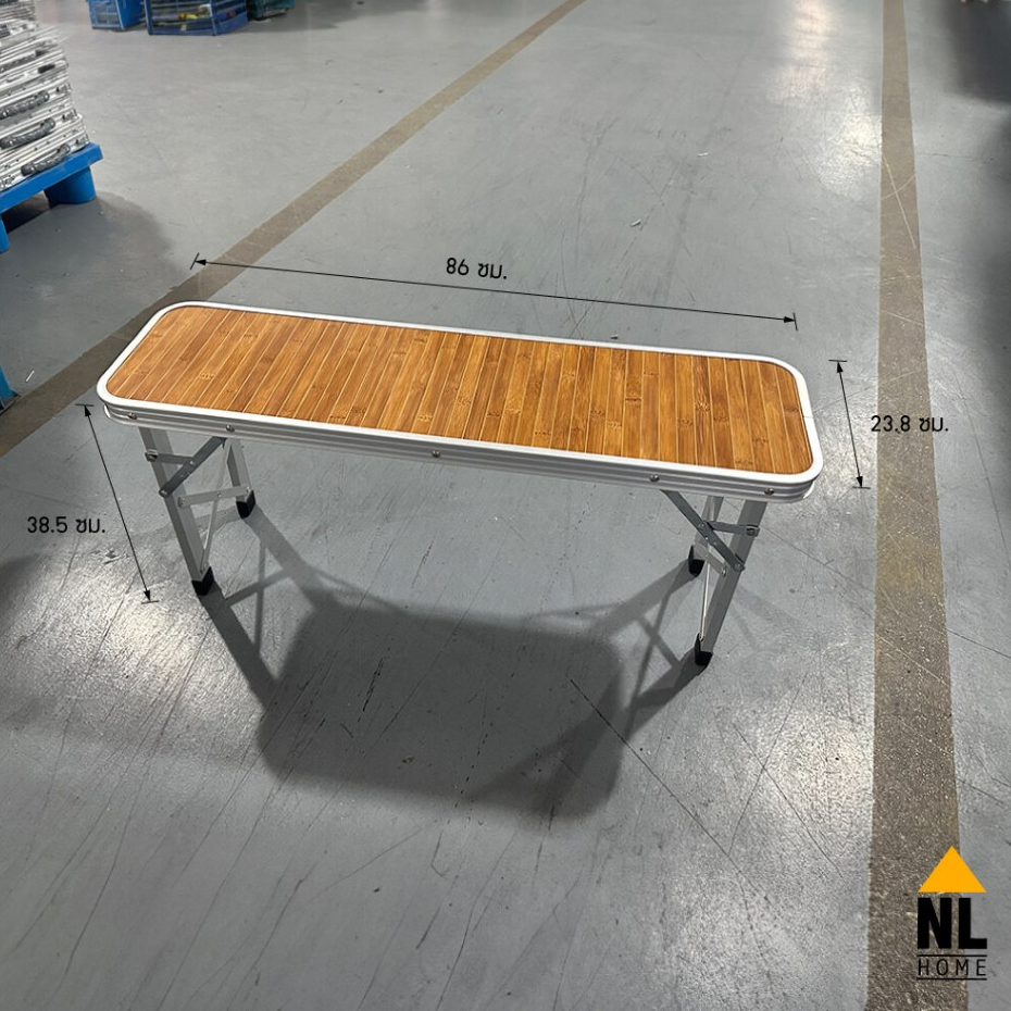 เก้าอี้ม้านั่งยาวพับเก็บได้ นั่งได้2คน ม้านั่งยาว รับน้ำหนักได้160 กก. นั่งชิว เก้าอี้ปิค / NL HOME - รูปที่ 4
