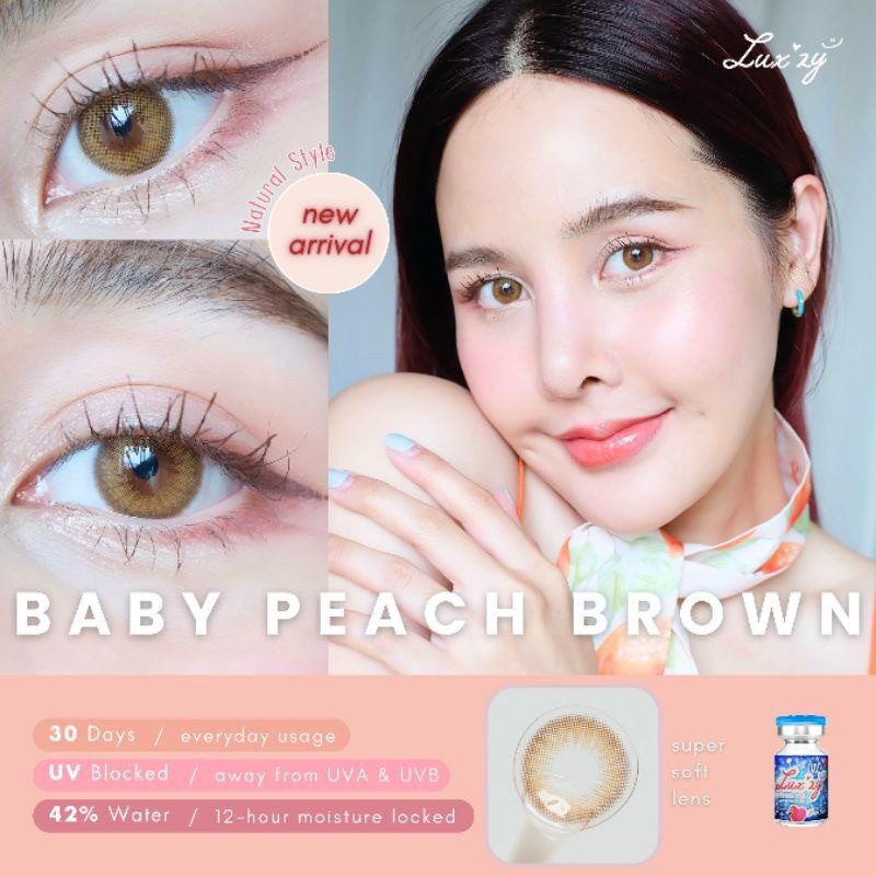 คอนแทคเลนส์ Luxzy Baby peach 14.2mini