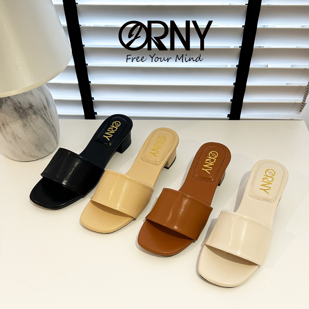 OY156 ORNY(ออร์นี่)® Defect Sale!! ⭐️ มีตำหนิ รองเท้าผ้าใบผู้หญิง แบบสวม พื้นหนา รองเท้าลำลอง
