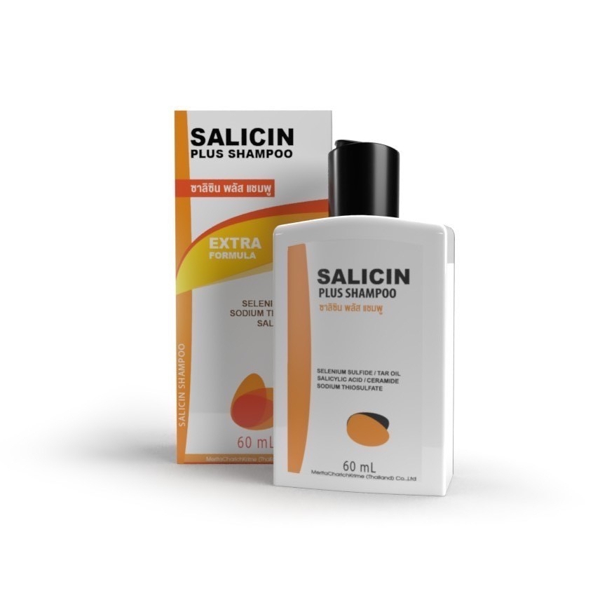 Salicin Shampoo Tar shampoo ซาลิซิน แชมพู สะเก็ดเงิน ลดอาการคัน รังแค 60ml