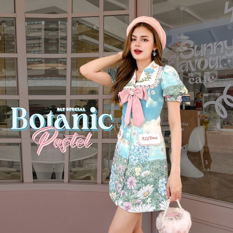 💎พร้อมส่ง💎BLT 🐥 Botanic Pastel : Mini Dress