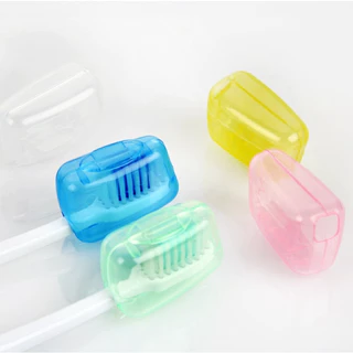 [สุ่มสี] 5 ชิ้น / เซต กล่องเก็บแปรงสีฟัน เดินทาง กลางแจ้ง สร้างสรรค์ / ฝาครอบหัวแปรงสีฟัน แบบพกพา