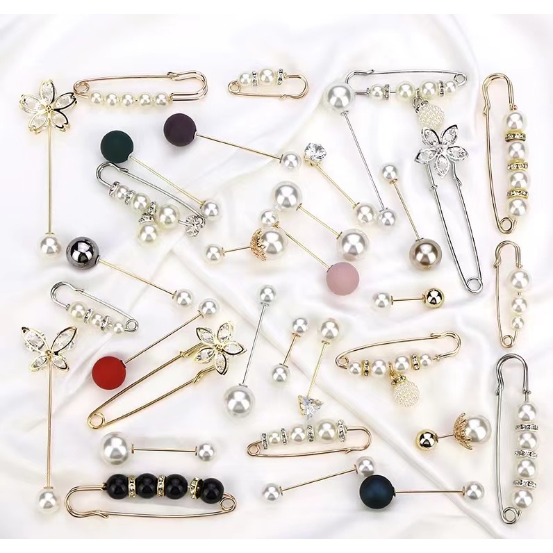 MKL เข็มกลัดไข่มุก ปรับขนาดเอวกางเกง/เสื้อผู้หญิง เข็มกลัดคนท้อง  หลากหลายแบบให้เลือก #Y42