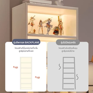ตู้โชว์ 6 ชั้น ตู้วางของ ตู้อเนกประสงค์ เหมาะสำหรับห้องนั่งเล่นห้องทำงานเรียบง่าย