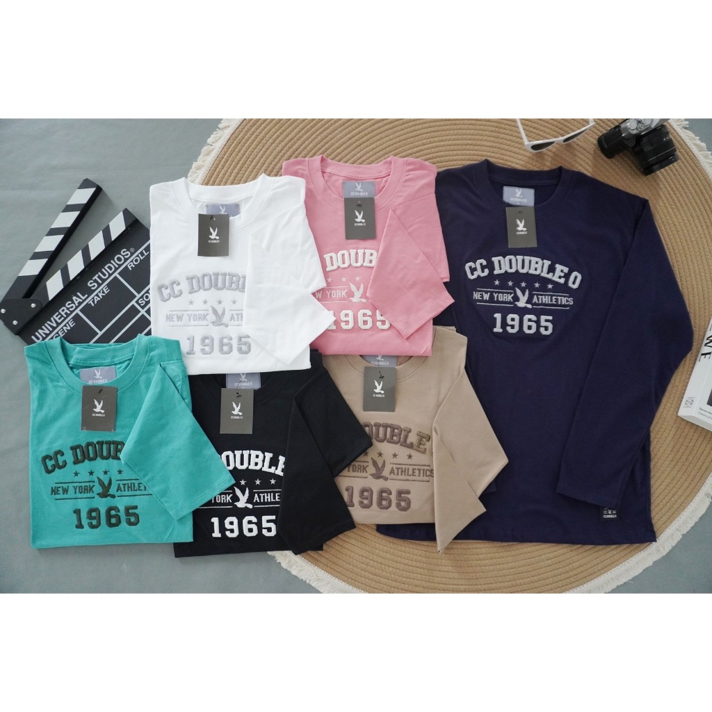 สินค้าขายดี เสื้อยืดแขนยาว คอกลม งานปัก NT