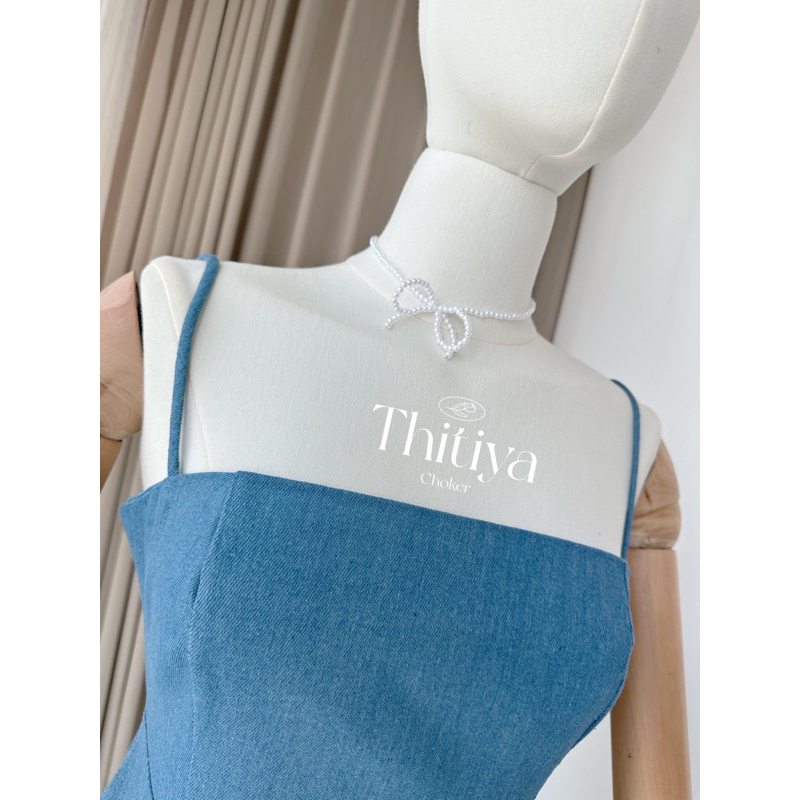 เดรสสายเดี่ยว Choker dress (แถมสร้อย)