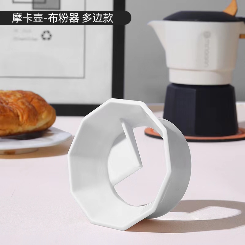 หม้อป้อนผงมอคค่า สําหรับเครื่องชงกาแฟ Moka pot ring dose แหวนครอบกาแฟกันหกสำหรับโมก้าพอต 3คัพ S.H.PLUS