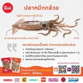 Tana ธนา คุ้มกว่า ปลาหมึกหนังหน้ากว้างแห้ง 70 กรัม DRIED SQUID