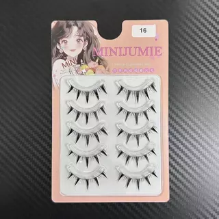 ✈️ส่งจากไทย ✈️Minijumie ขนตาปลอม ลายการ์ตูน แบบธรรมชาติ สไตล์แฟรี่ มีกาว 5 คู่