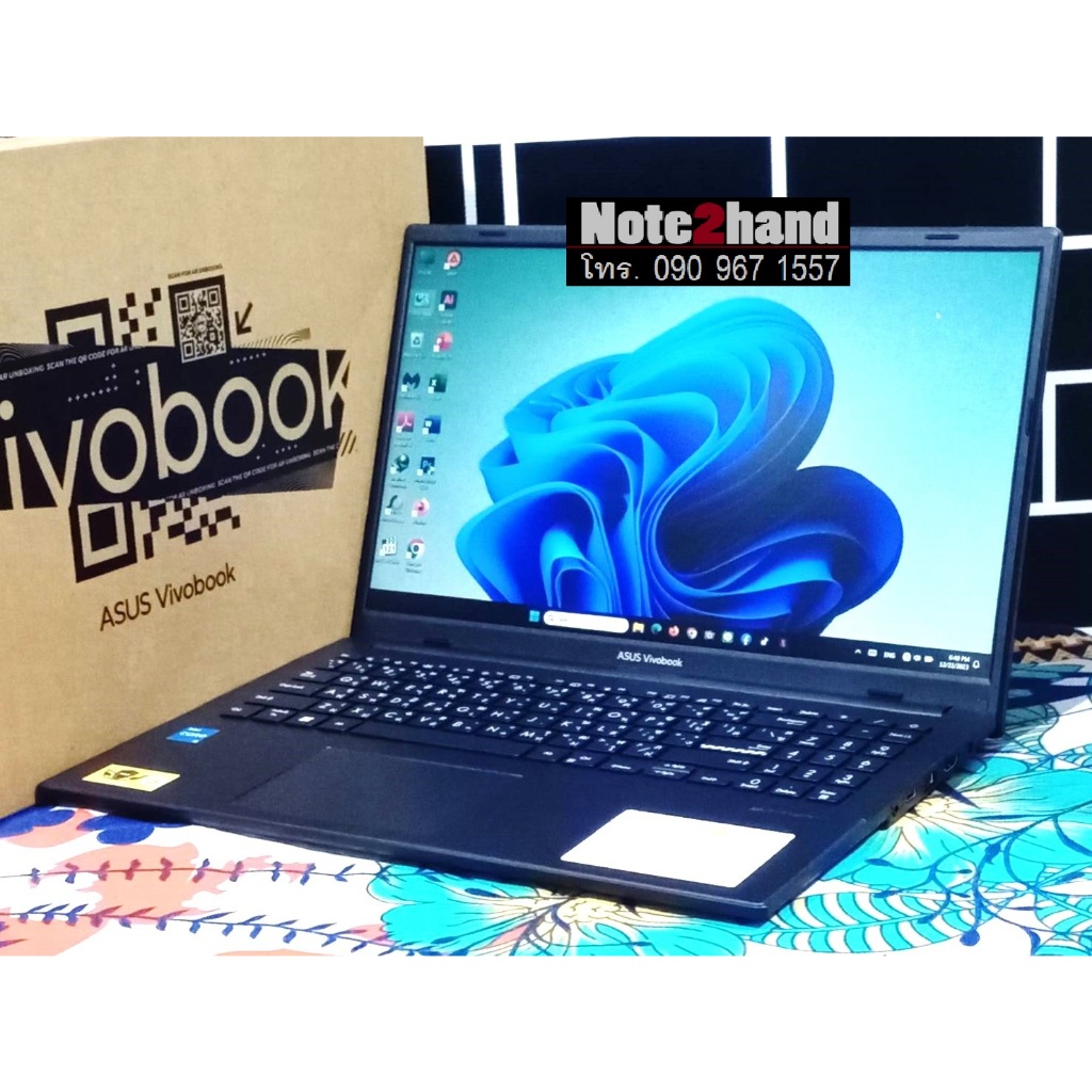 โน๊ตบุ๊คมือสอง ASUS (อายุ 1 ด.) Core i3-N305 จอ15.6”IPS แรม8+NVMe512+การ์ดจอ Xe 32EUs+ประกันศูนย์