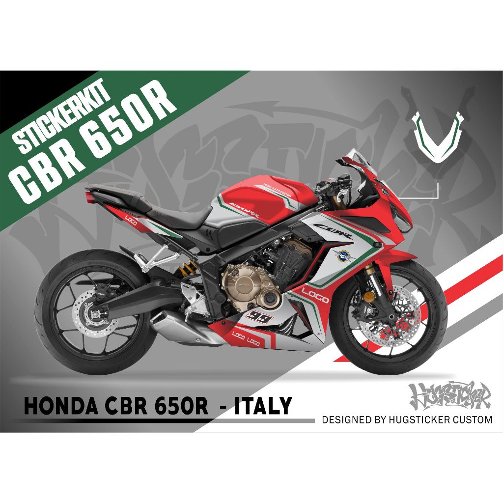 Hugsticker สติ๊กเกอร์ CBR650R ลาย Italy