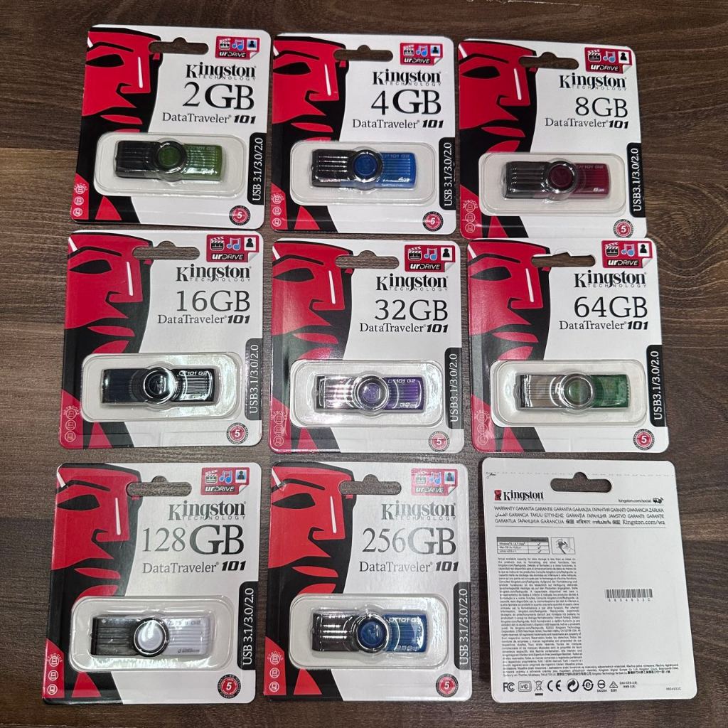 （พร้อมส่ง）แฟลชไดร์ฟ 2GB 4GB 8GB 16GB 32GB 64GB 128GB Kingston Portable Metal G2 USB Flash Drive