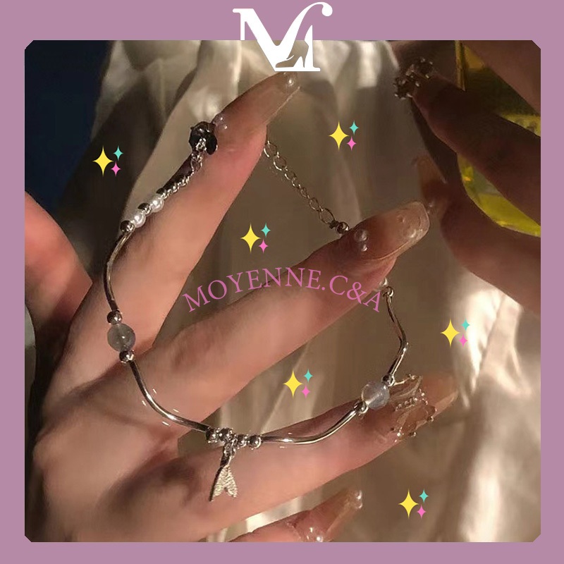 สร้อยข้อมือวินเทจ สไตล์เรียบง่าย สร้อยข้อมือแฟชั่น เทรนด์สไตล์เกาหลี สร้อยข้อมือสไตล์เกาหลี มีหลายสีให้เลือก