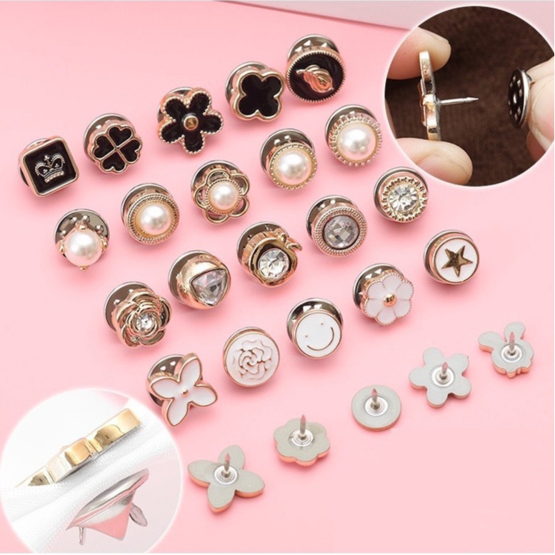 🎈MKL 🎈พร้อมส่งจากไทย เข็มกลัดขนาดเล็กโลหะผสมน่ารักสไตล์เกาหลีสําหรับตกแต่งเสื้อ ถอดออกได้ มี หลายแบบ # Y43