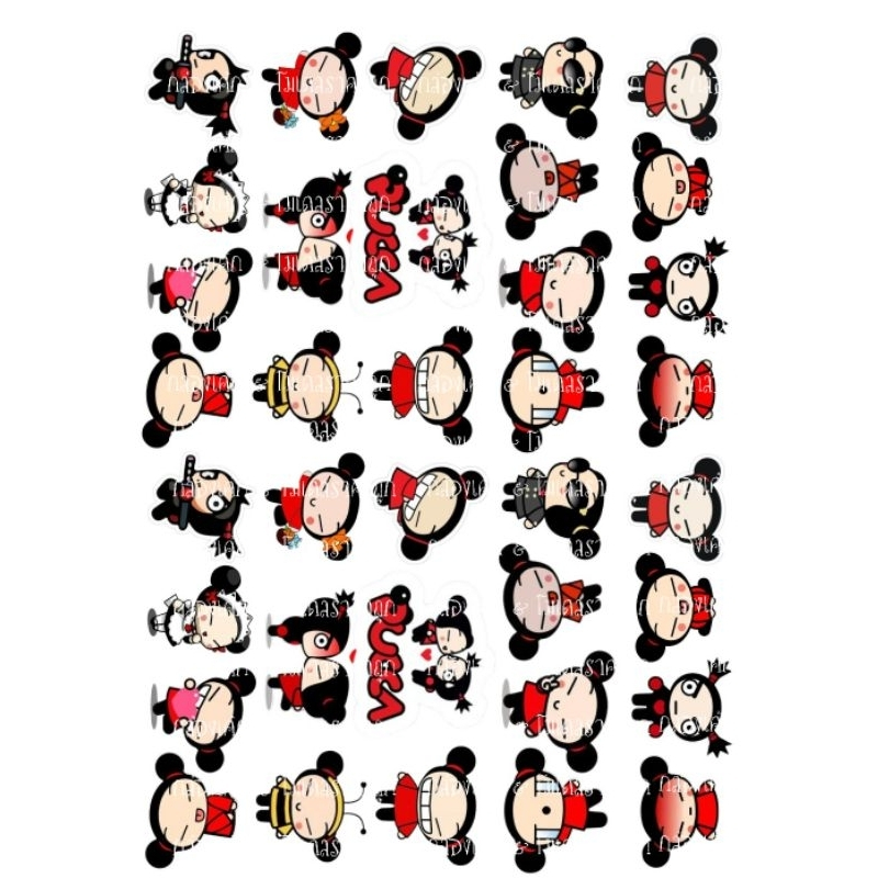 แผ่นเวเฟอร์ตกแต่งเค้ก พิมพ์ลาย Pucca #ปุคก้า #pucca