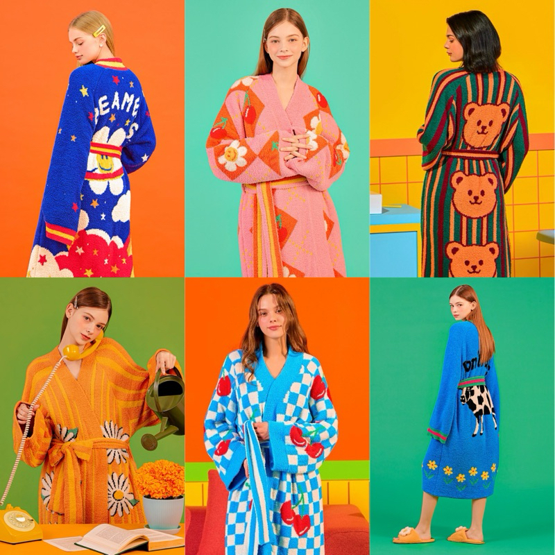 ลดเพิ่ม300฿ เหลือ2,690฿ ทักแชท / Wiggle Lounge Robe / ชุดคลุมอาบน้ำ เสื้อคลุม