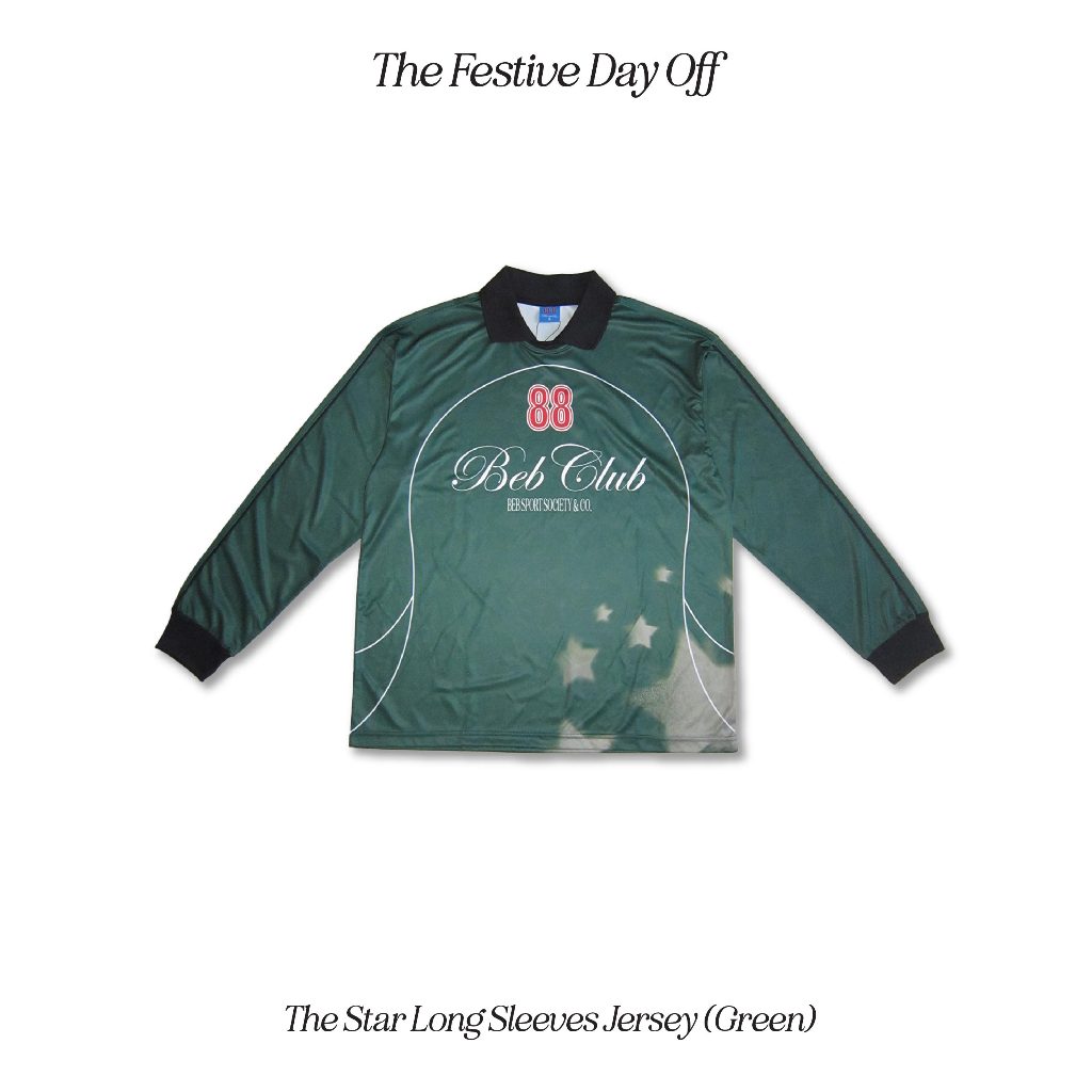 BEB CLUB THE STAR LONG SLEEVES JERSEY เสื้อกีฬาแขนยาวสีเขียว