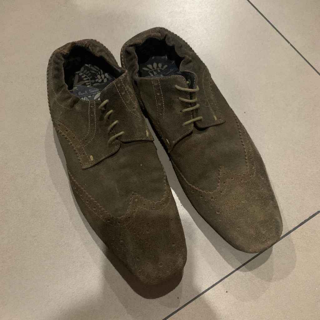 รองเท้า Paul Smith Shoes Suede Leather รองเท้าหนังกลับสำหรับผู้ชาย ของแท้