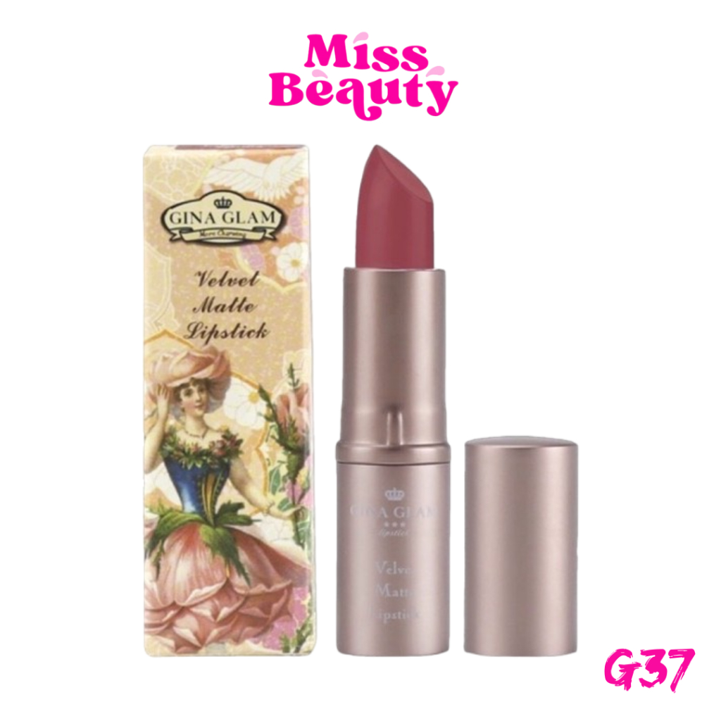 (liveลด50%) #G37 Gina Glam Velvet Matte Lipstick : sivanna จีน่า กัมป์ แมท ลิปสติก 4g.