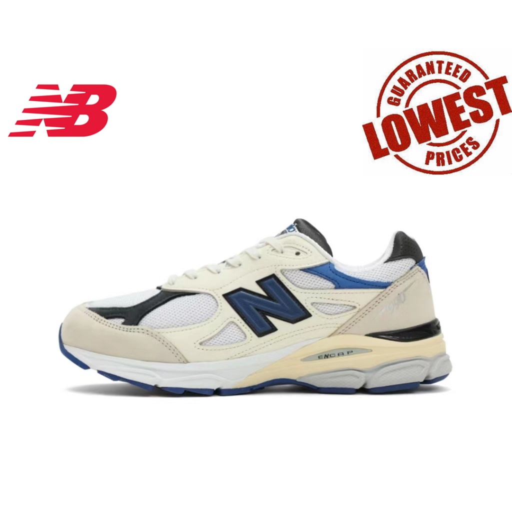 New Balance NB 990 V 3 Low top Running Shoes White and Blue