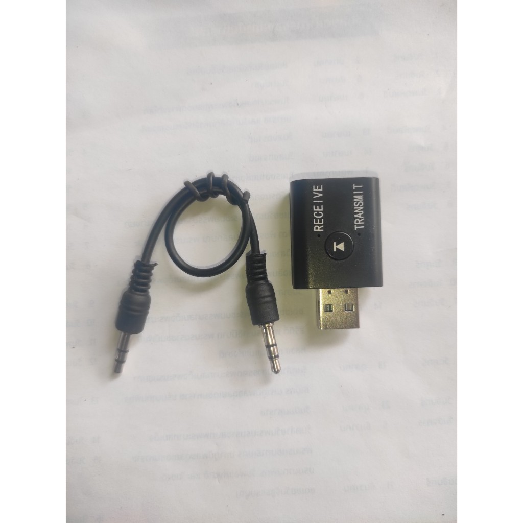 ตัวรับส่งสัญญาณบลูทูธ 2in1 USB Bluetooth 5.0 ตัวรับส่งสัญญาณคอม/มือถือ/รถยนต์/ทีวี