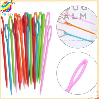 เข็มถักพลาสติก   6 ชิ้น DIY เสื้อกันหนาวเครื่องมือทอผ้า