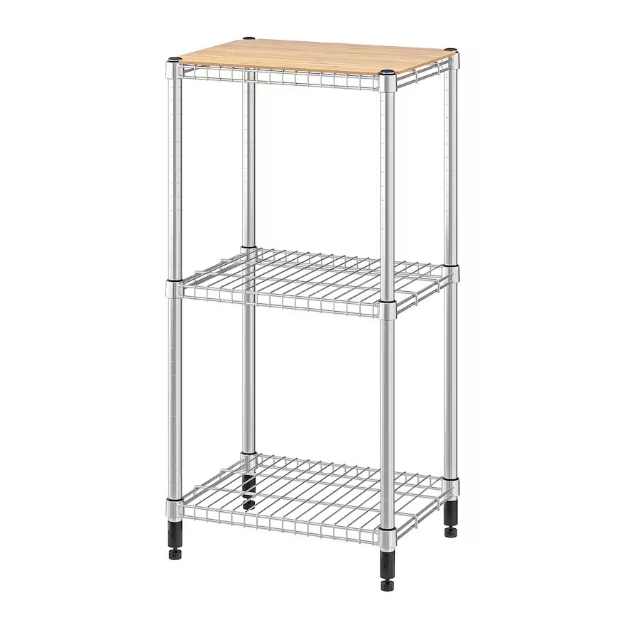 IKEA ชั้นวางของ 1 ชุด OMAR อูมาร์  ไม้ไผ่, 46x36x94 ซม. จัดส่งไว