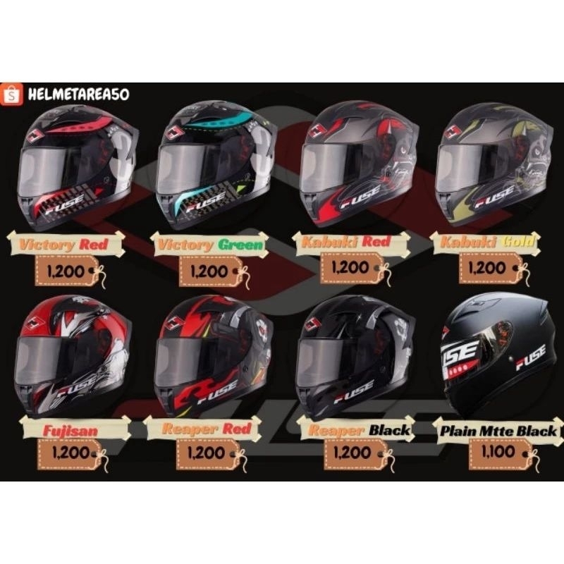 หมวกกันน็อคเต็มใบ FUSE RAZOR SP