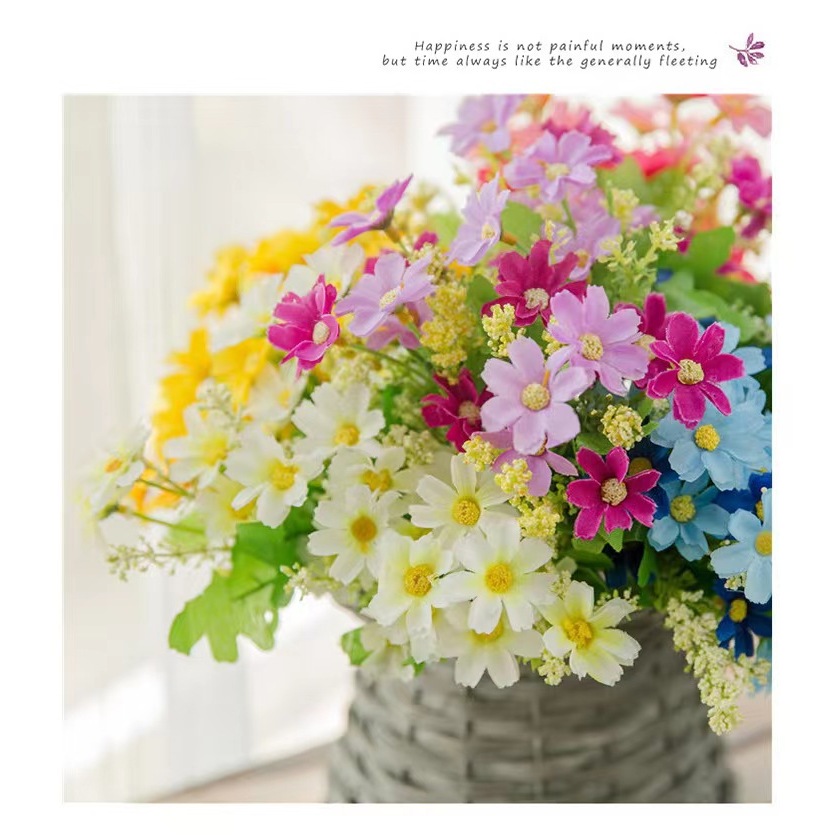 ดอกเดซี่ ดอกไม้ประดิษฐ์ จากผ้าไหมดิบ สวยงามเสมือนจริง