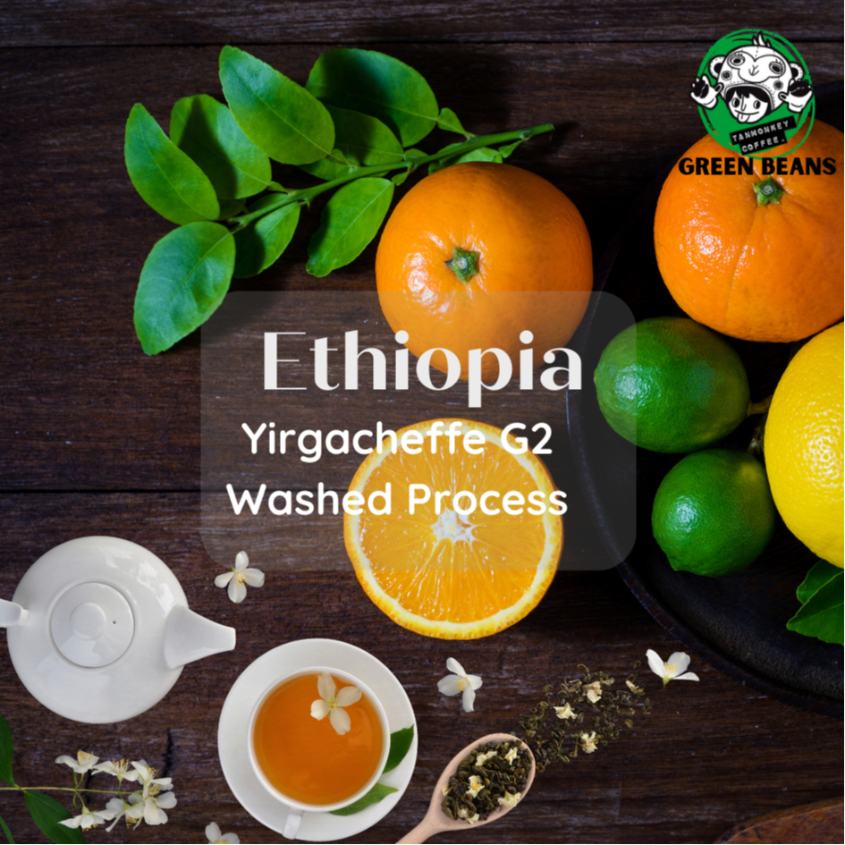 สารเมล็ดกาแฟ Ethiopia Yirgacheffe G2 Washed 1000g