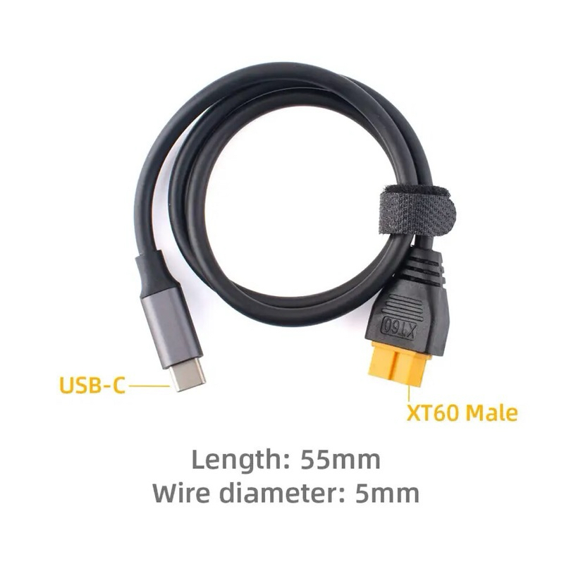 USB-C กับสายชาร์จ XT60สำหรับ toolkitrc SC100 Type-C เพื่อ XT60สายสำหรับ toolkitrc M7 M8S M6D M6 100W