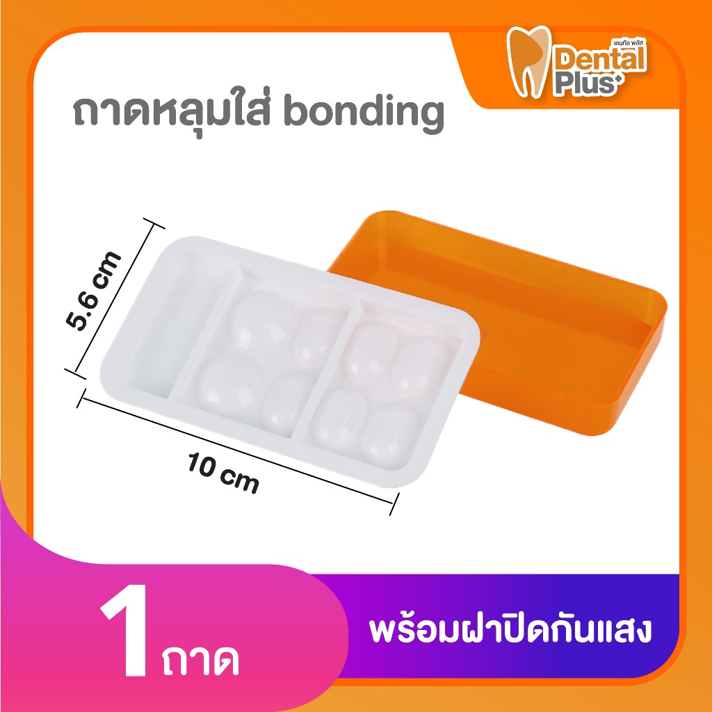 ถาดหลุมใส่ bonding 2 พร้อมฝาปิดกันแสง สำหรับทันตกรรม