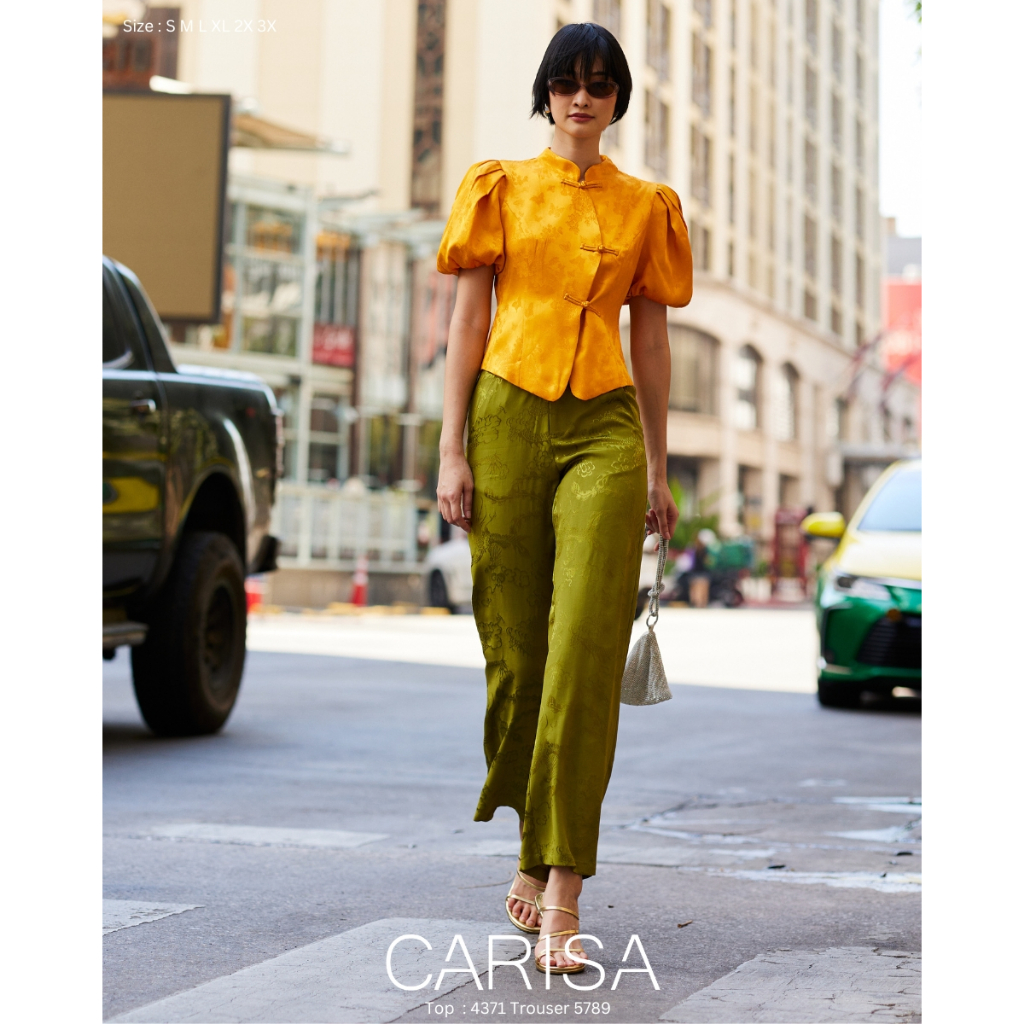 Carisa เสื้อตรุษจีนแบบใหม่ คอจีน แขนบอลลูน ดีไซน์ทันสมัย สำหรับใส่ออกงาน ผ้าไหมจีนเนื้ออย่างดี [4371] ราคา ถูกที่สุด ดีลบีเคเค แกลเลอรีภาพที่ 8