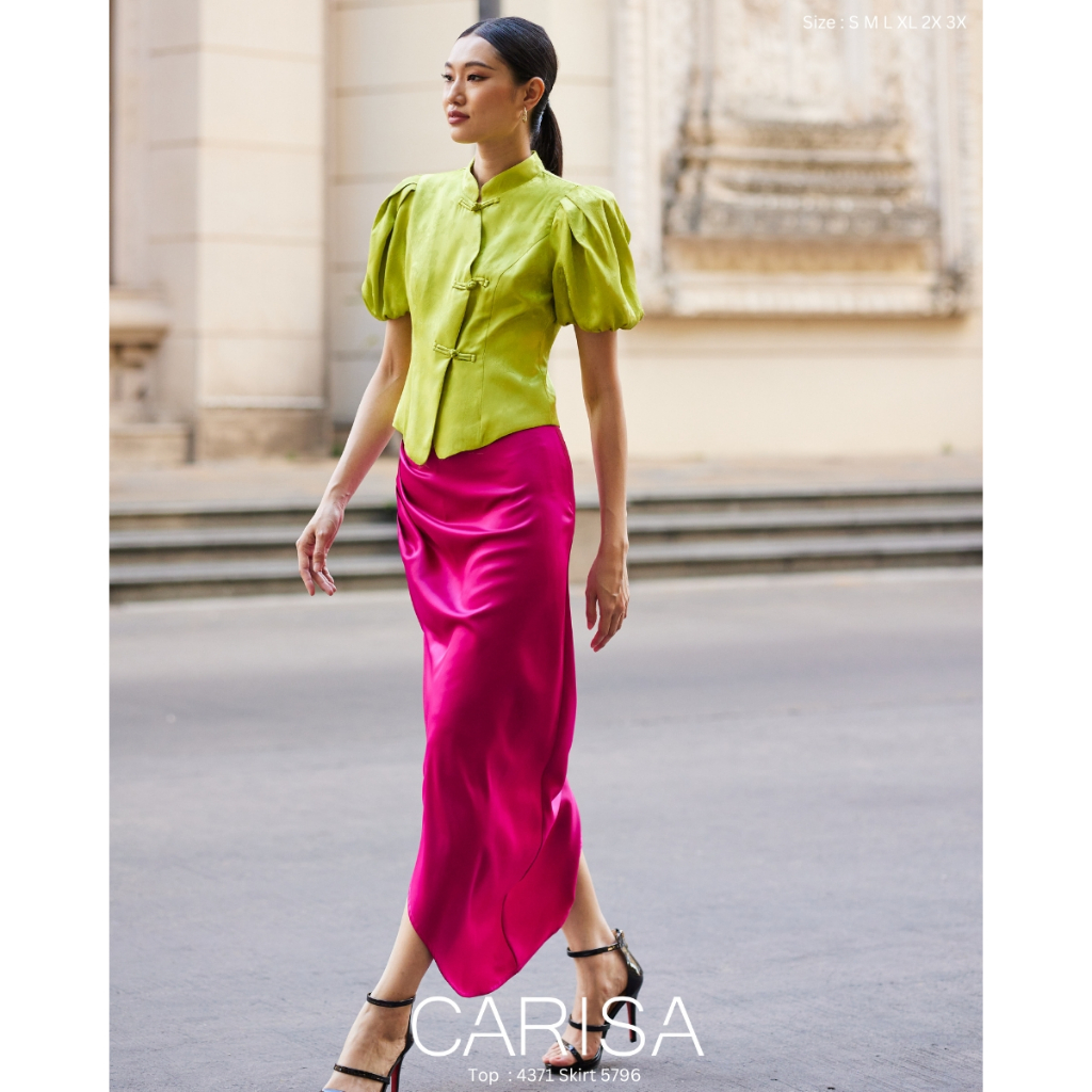 Carisa เสื้อตรุษจีนแบบใหม่ คอจีน แขนบอลลูน ดีไซน์ทันสมัย สำหรับใส่ออกงาน ผ้าไหมจีนเนื้ออย่างดี [4371] ราคา ถูกที่สุด ดีลบีเคเค แกลเลอรีภาพที่ 7