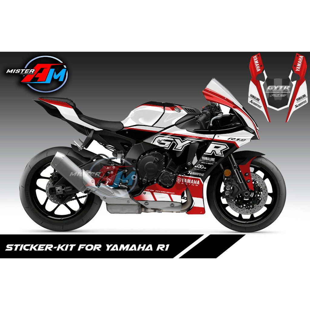 (Mr.AM) ชุดสติ๊กเกอร์ [เกรด Premium] Yamaha YZF-R1 2020 (GYTR 25TH RACING CONCEPT)