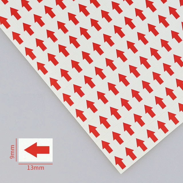 สติ๊กเกอร์ ลูกศรสีแดง Rework ตัวบ่งชี้ข้อบกพร่องในการตรวจสอบผลิตภัณฑ์ Inspection Arrows Sticker
