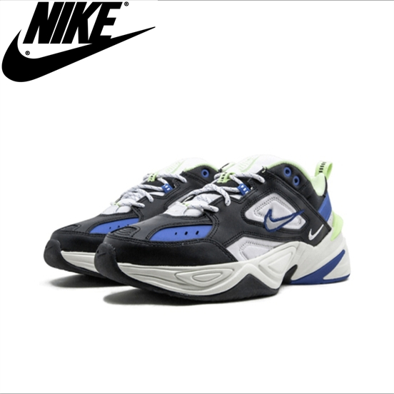【ของแท้ 100%】Nike M2K Tekno VOLT Sports shoes blue and black