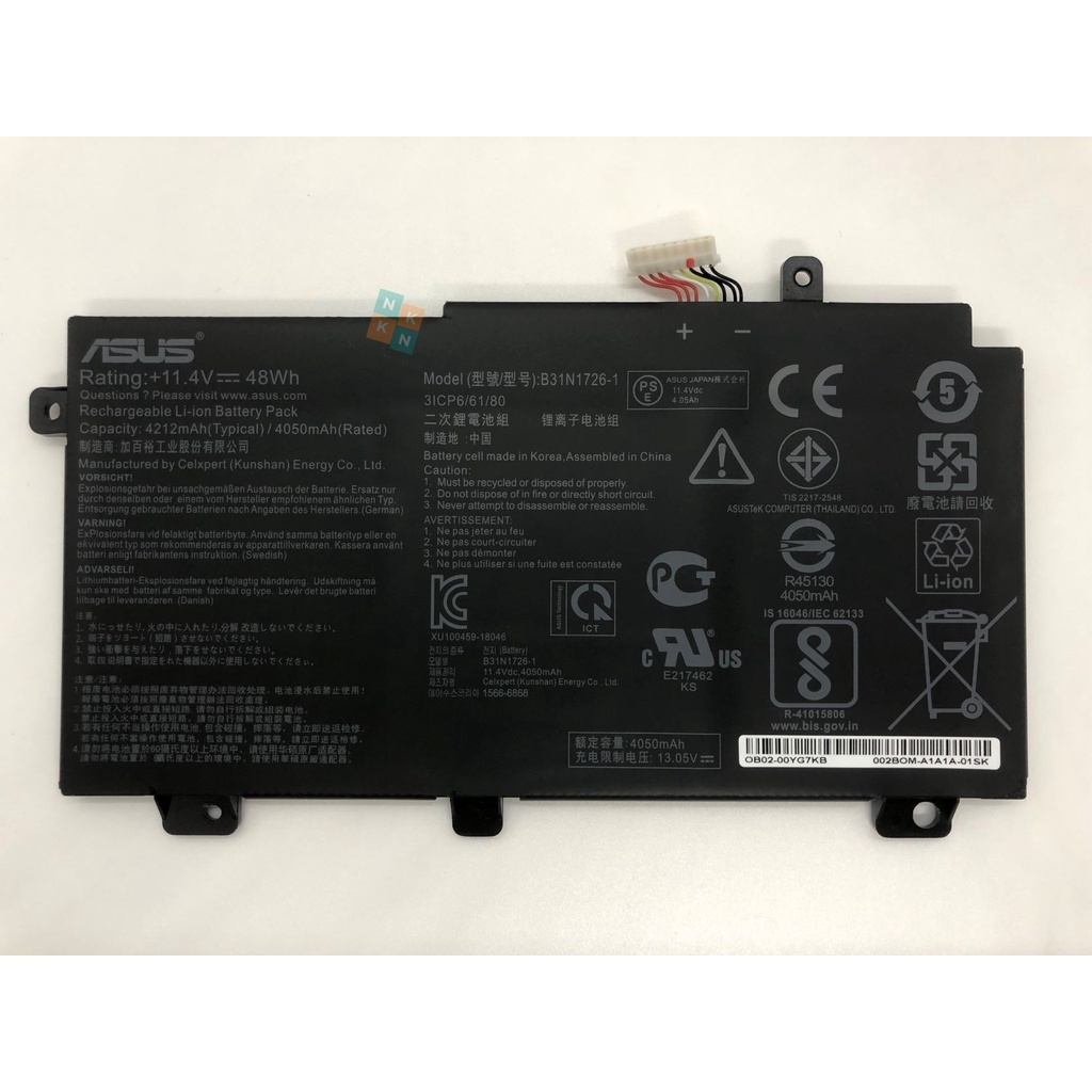 🔥แบตเตอรี่ Asus B31N1726-1 ของแท้ ( FX80 FX80GD FX86 FX86FM FX86FE FX504 FX505 FX505D อัสซุส