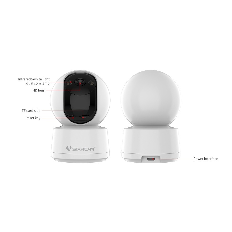 Vstarcam C994 ใหม่ล่าสุด (รองรับWIFI 5G) กล้องวงจรปิดไร้สาย Indoor ความละเอียด 2MP มีระบบ AI+