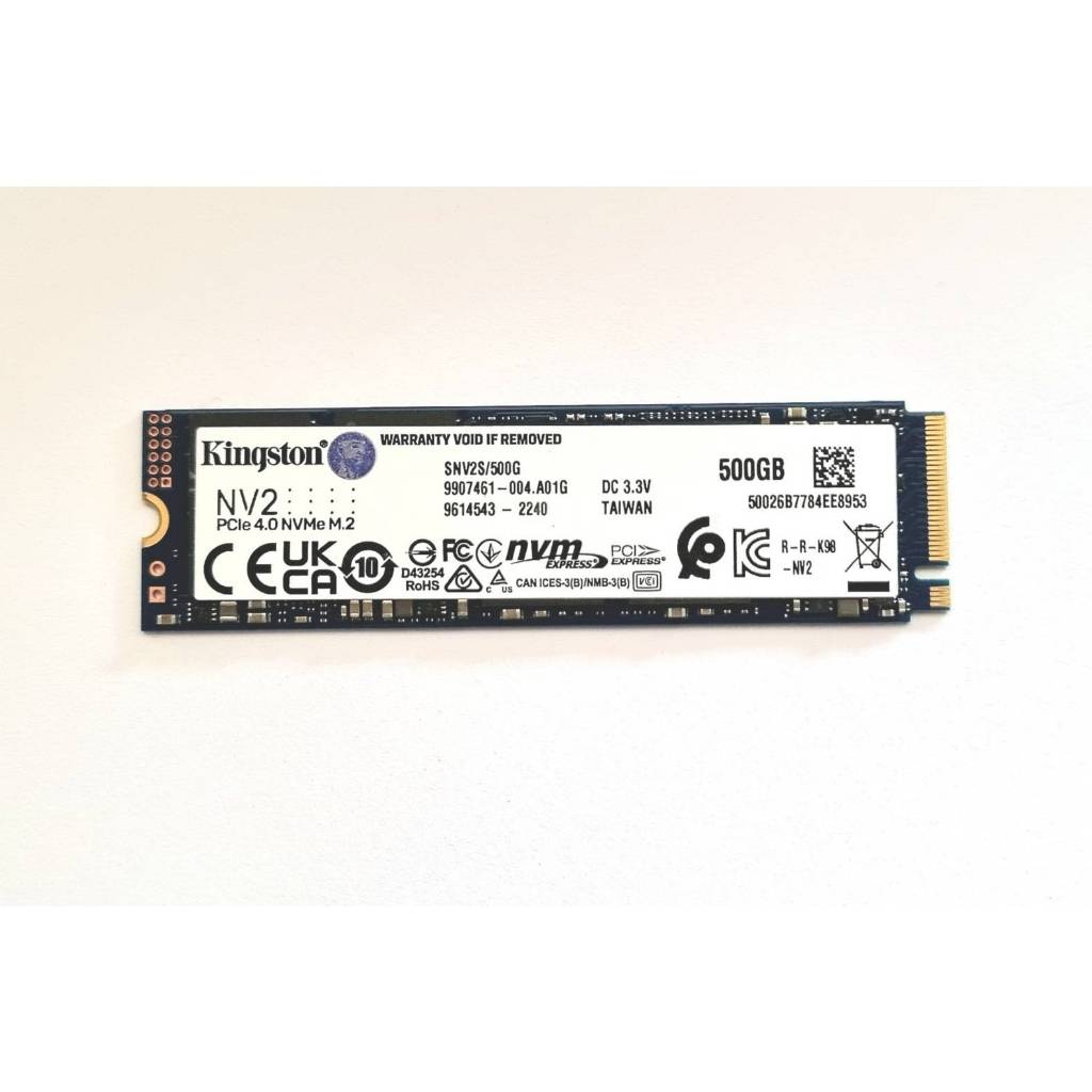 Kingston SSD NV2 500GB M.2 2280 4.0 PCIe/NVMe R3500MB/s W2100MB/s  มือสอง สภาพดี ราคาถูก