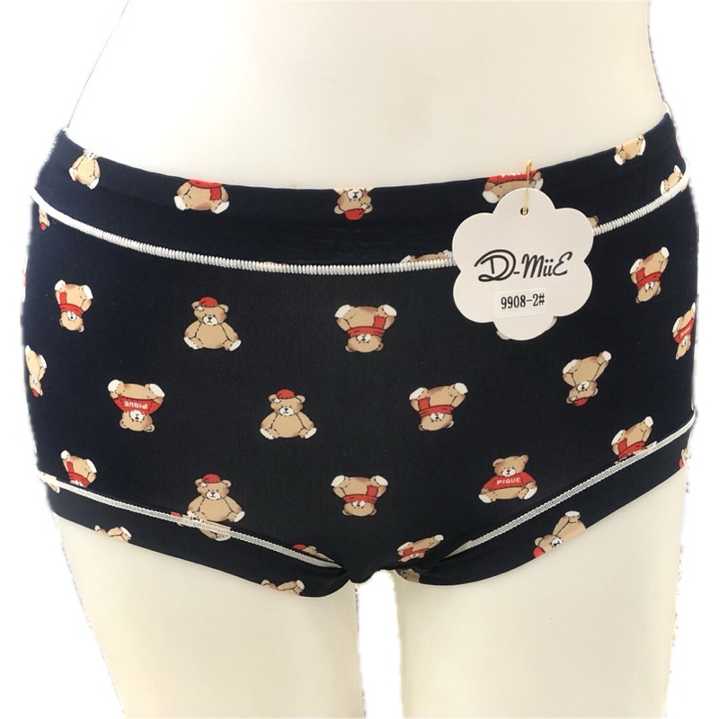 D-MIIE กางเกงในผ้าลื่น(#9908-2) ผ้าสเปนเด็กซ์ รุ่นเบิ้นขอบ ไซส์ใหญ่